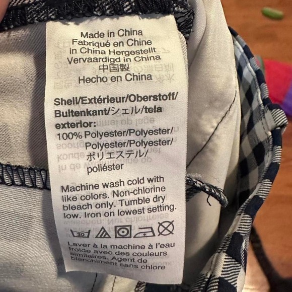 J.Crew Navy Blue & White Plaid Gingham Trousers Size 2 - Picture 5 of 8